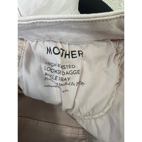 MOTHER high waisted looker dagger ankle fray jeans women's size 28 - Picture 9 of 11